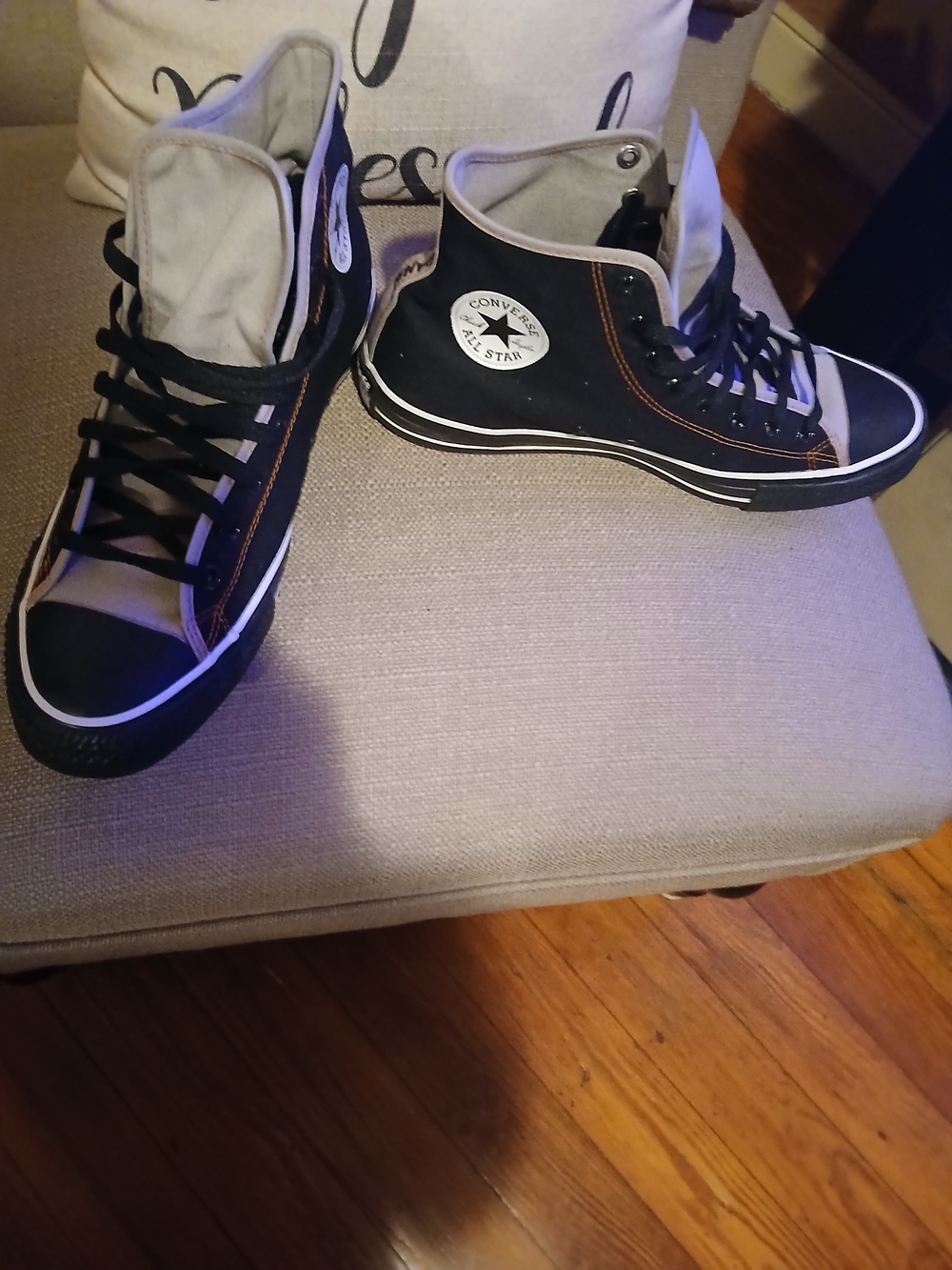Converse Black High-Top Sneakers with White Trim